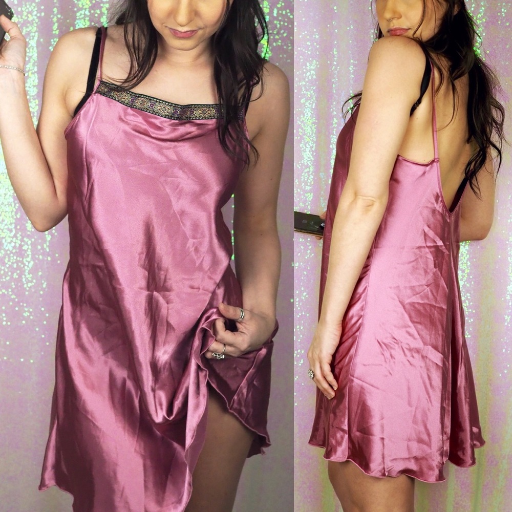 VINTAGE LA INTIMATES Silky Nightgown Slip Dress